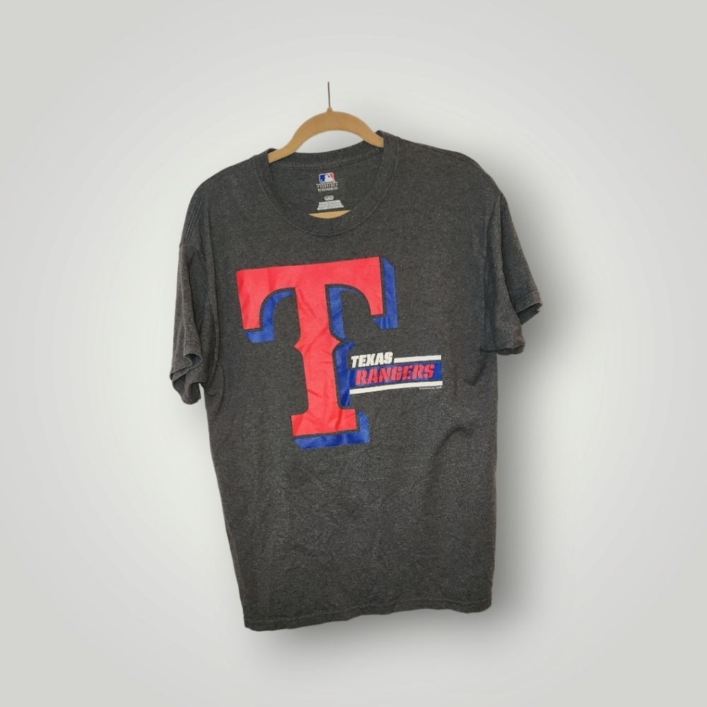 genuine merchandise Texas Rangers Gray t-shirt shirt size Large